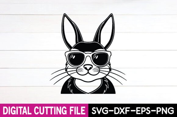 Easter Cute Bunny Sunglasses Svg Design