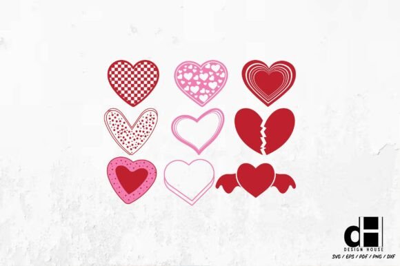 Hearts Valentine s Day SVG PNG