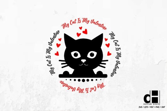 Valentine Day Cat Lover SVG PNG