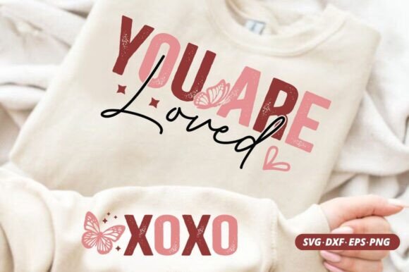 Valentine You Are Loved XoXo Sleeve Svg