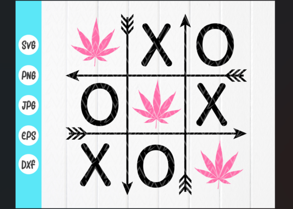 X and O Weed Valentine SVG